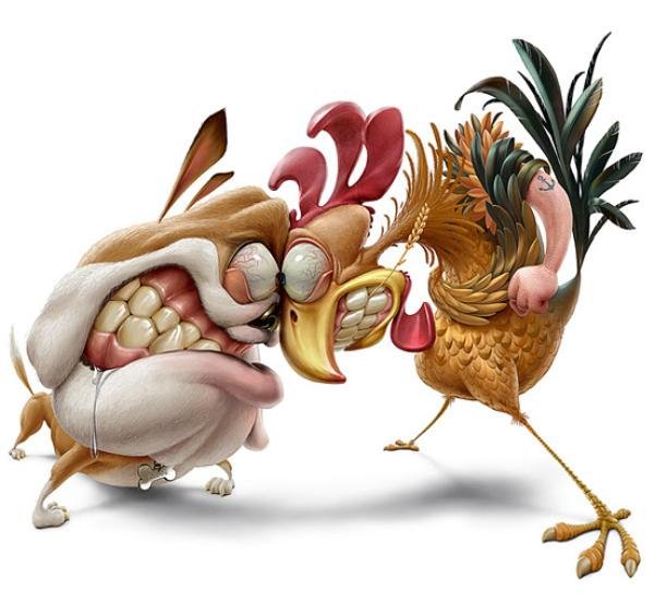 animals cherry Illustration artwork